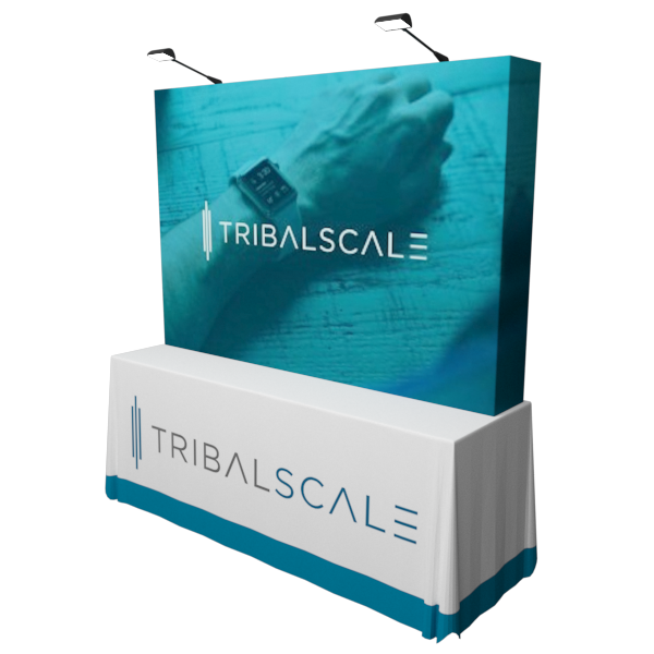 8ft x 5ft Tabletop Pop Up Fabric Display Kit - Fabric Pop Up Displays