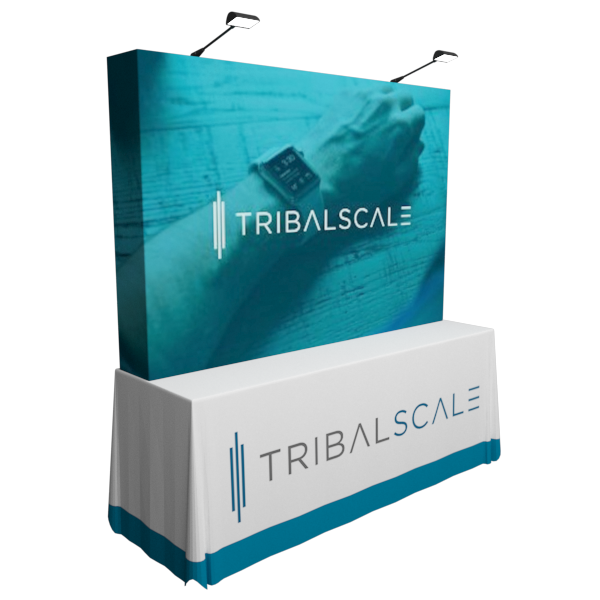 8ft x 5ft Tabletop Pop Up Fabric Display Kit - Fabric Pop Up Displays