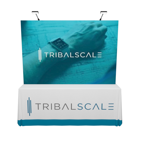 8ft x 5ft Tabletop Pop Up Fabric Display Kit - Fabric Pop Up Displays