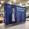Our 8ft Tabletop Pop Up Fabric Display is a lightweight and easy to setup pop-up with stretch graphics included black