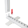 White plastic shelf bracket for 8ft x 5ft double-sided SEG display