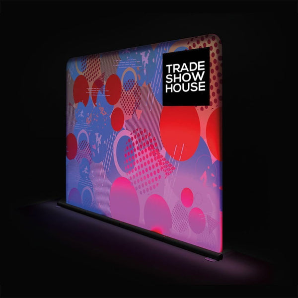 Illuminated trade show display.