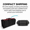 Our C400 Hard Shipping Case to Counter is a strong, molded, heavy-duty with wheels that converts the into display