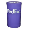 Purple FedEx stress ball in Case to Counter graphics