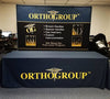 Our premium dye-sublimated, custom printed drape table covers are the perfect complementary tabletop display accessory