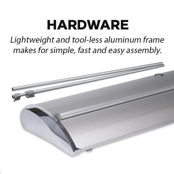 Deluxe 33 Silver Retractable Banner Stand - Retractable Banner Stands