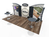 Behr 10x20 Eco-Modular Booth with Curved Panels and Tables