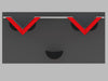 Red V-Shaped Sunglasses in Silver Frame on 10x20 Eco-Modular Backlit TV Kit