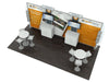HomeAdvisor 10x20 Eco-Modular TV Exhibit Kit with orange panels
