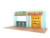 Polo Tropical branded food stall in 10x20 Eco-Modular Backlit Exhibit Kit 18