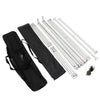Silver aluminum telescoping tent poles with black bag for Foundation Outdoor Banner Stand