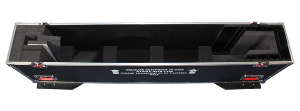 Heavy-duty road case for 60-65 inch LCD/LED TV screens with foam inserts