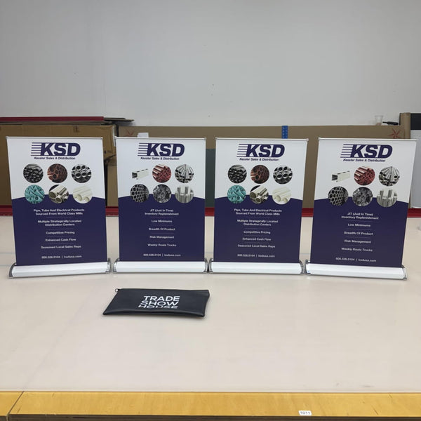 Our Mini Table Top Retractable Banner Stand offers a compact and stylish way to display your brand or message