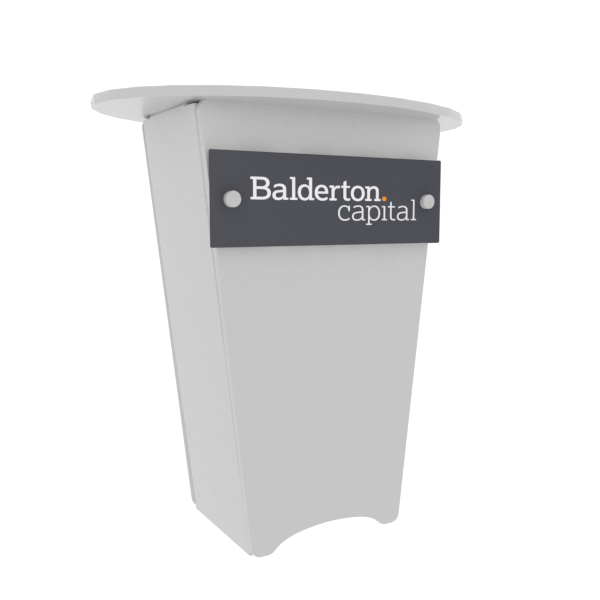 White Balderton Capital podium on N1 Locking Storage Counter