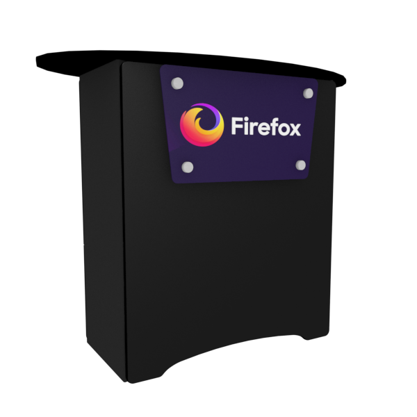 N3L Locking Storage Counter with Firefox Logo Display Stand
