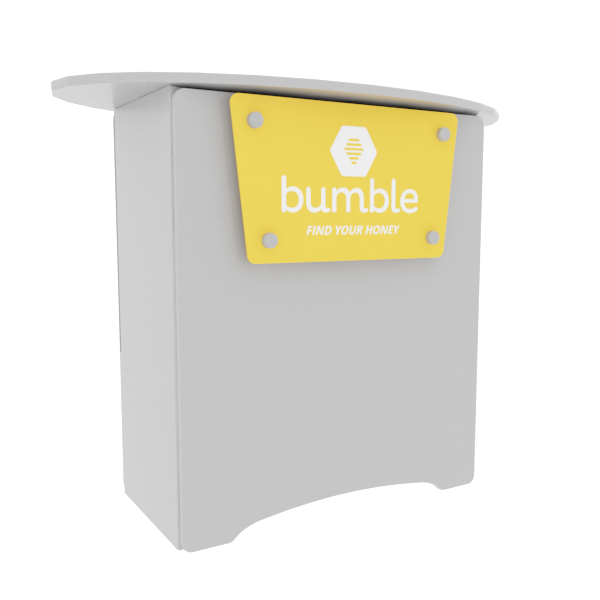 White bumble money box in N3L Locking Storage Counter