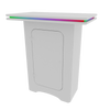 Our NC3 White Halo RGB LED Locking Storage Counter is a tool-free and easy-to-assemble locking counter featuring large