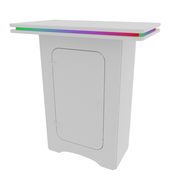 Our NC3 White Halo RGB LED Locking Storage Counter is a tool-free and easy-to-assemble locking counter featuring large
