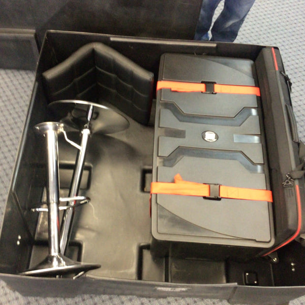 Black and orange OCF2 Freight Shipping Case with geometric paneling