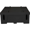 Black OCF2 Freight Shipping Case Tub with reinforced corners and handles