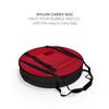 Red and black nylon carry bag with adjustable straps for Outdoor Water Base