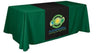 Personalized middle fabric table runners can put the finishing touch on a covered with solid color cover (under throw).
