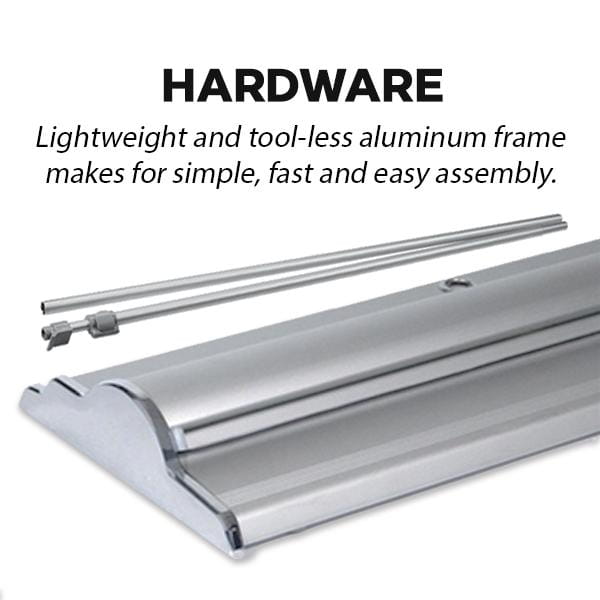 Deluxe 36 Silver Retractable Banner Stand - Retractable Banner Stands