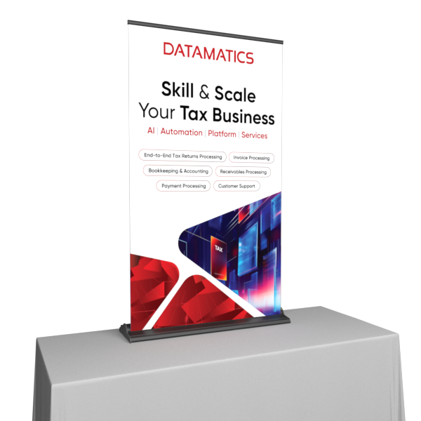 Premium 36 Inch Table Top Retractable Banner Stand - Tabletop Retractable Banner Stands