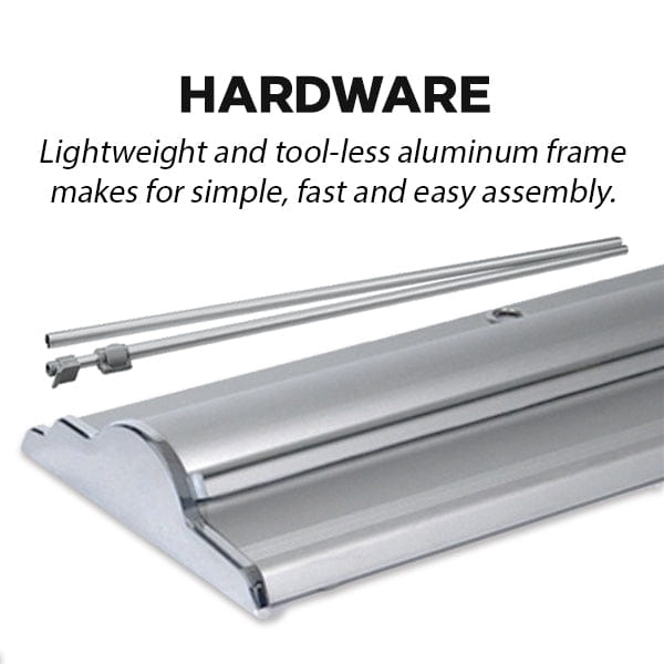 Premium 36 Inch Table Top Retractable Banner Stand - Tabletop Retractable Banner Stands