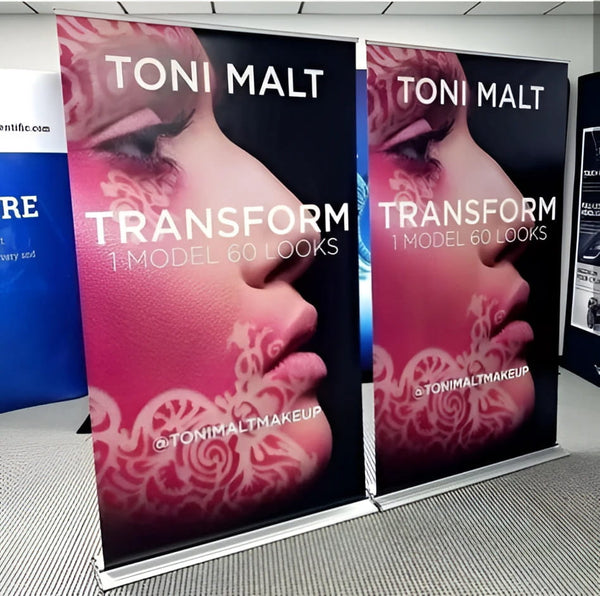 Premium 48 Inch Toni Malt Transform Retractable Banner Stand