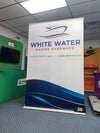 Premium 60 Inch White Water Marine Hardware Retractable Banner Stand