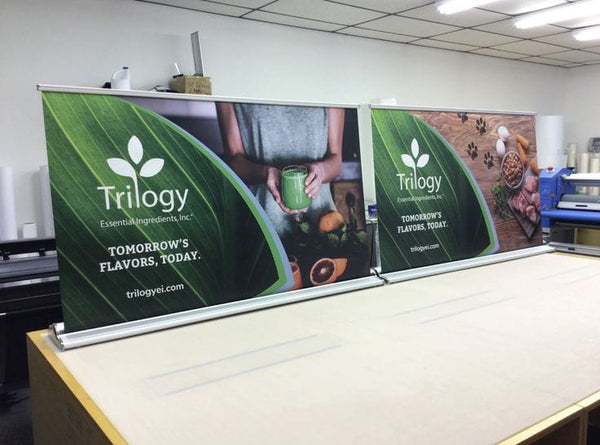 Premium 60 Inch Table Top Retractable Banner Stand - Tabletop Stands