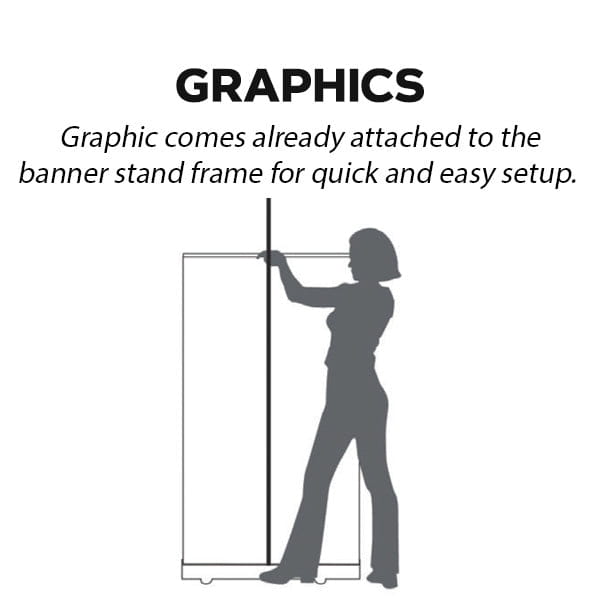 Premium 60 Inch Table Top Retractable Banner Stand - Tabletop Retractable Banner Stands