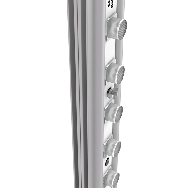 Silver metallic wing nut fastener for frameless lightbox displays