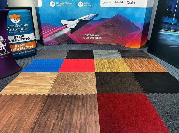 Our Soft Carpet Interlocking Trade Show Flooring Kits are designed to withstand the toughest environments,