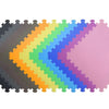 Rainbow soft interlocking foam mats in diagonal pattern for trade shows