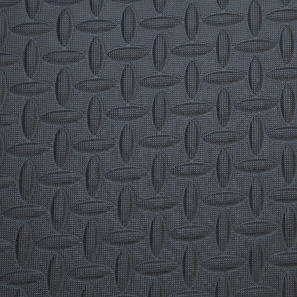 Soft Diamond Pattern Interlocking Trade Show Flooring Kits - Black / No Case (Box Only)