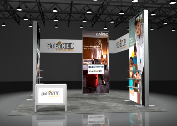 Steinel Sync 2-in-1 Backlit Hybrid Island Exhibit Booth
