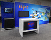 White Sync 2-in-1 Backlit Hybrid Island Exhibit Kit A with espec logo