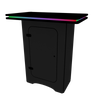Our NC3 Black Halo RGB LED Locking Storage Counter is a tool-free and easy-to-assemble locking counter featuring large