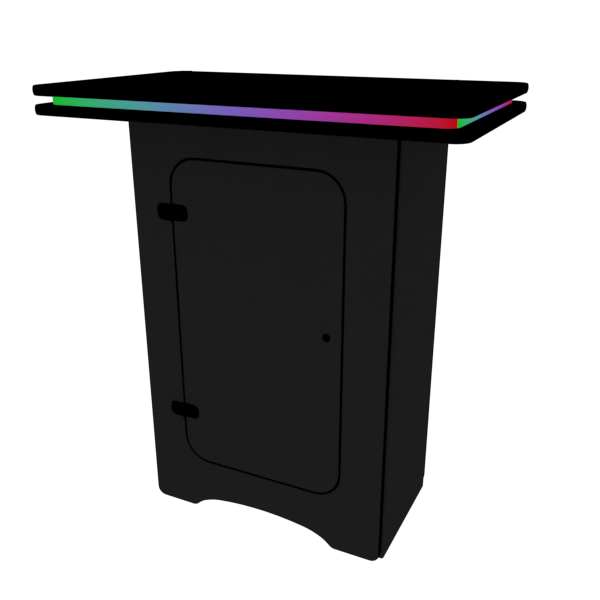 Our NC3 Black Halo RGB LED Locking Storage Counter is a tool-free and easy-to-assemble locking counter featuring large