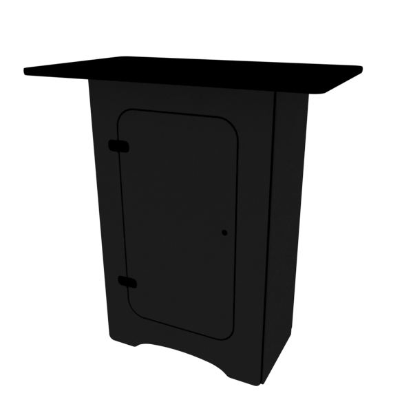 Our NC3 Black Locking Storage Counter is a tool-free and easy-to-assemble locking counter featuring large rectangular