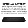 Black rectangular lithium-ion battery pack for Triangle Backlit Inflatable Counter