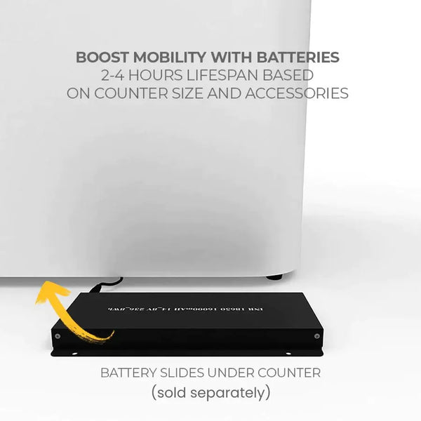 Black rectangular battery pack for Triangle Backlit Inflatable Counter