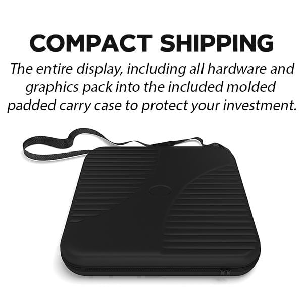 Black padded carry case for Triangle Backlit Inflatable Counter