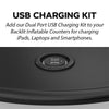 Black dual-port USB 5V 2.1A charging kit for Triangle Backlit Inflatable Counter
