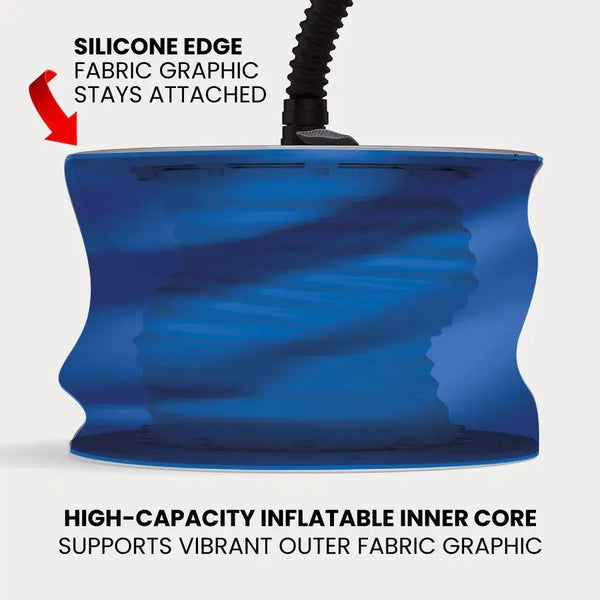 Blue Triangle Backlit Inflatable Counter with Silicone Edge