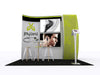 Jaybird wireless earbuds on lime green black booth backdrop
