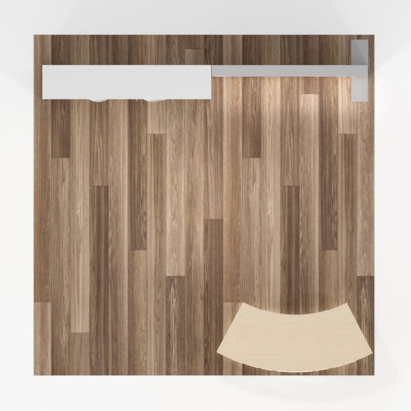 Modern minimalist 10x10 VHE modular bedroom exhibit kit