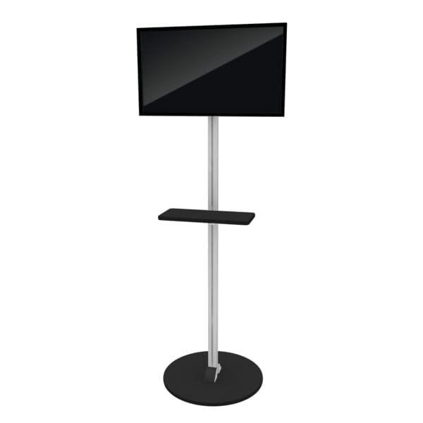 X1 Freestanding TV Stand with Black Flat-Screen TV